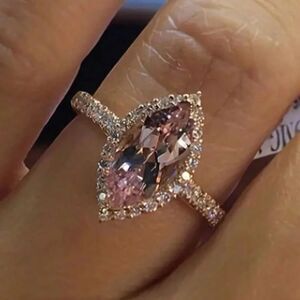 3for$20 1pc Rhinestone Studded Champagne Gemstone Ring SELECT your size